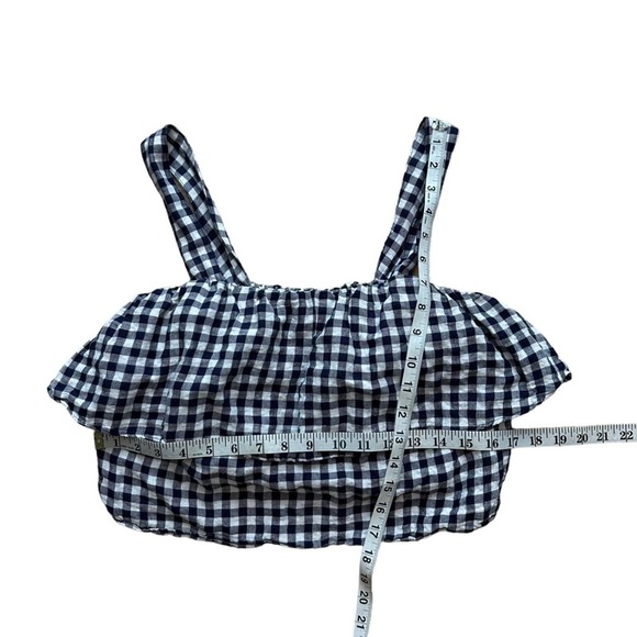 Madewell Gingham Sleeveless Top Linen Blend Size Small - Picture 4 of 8